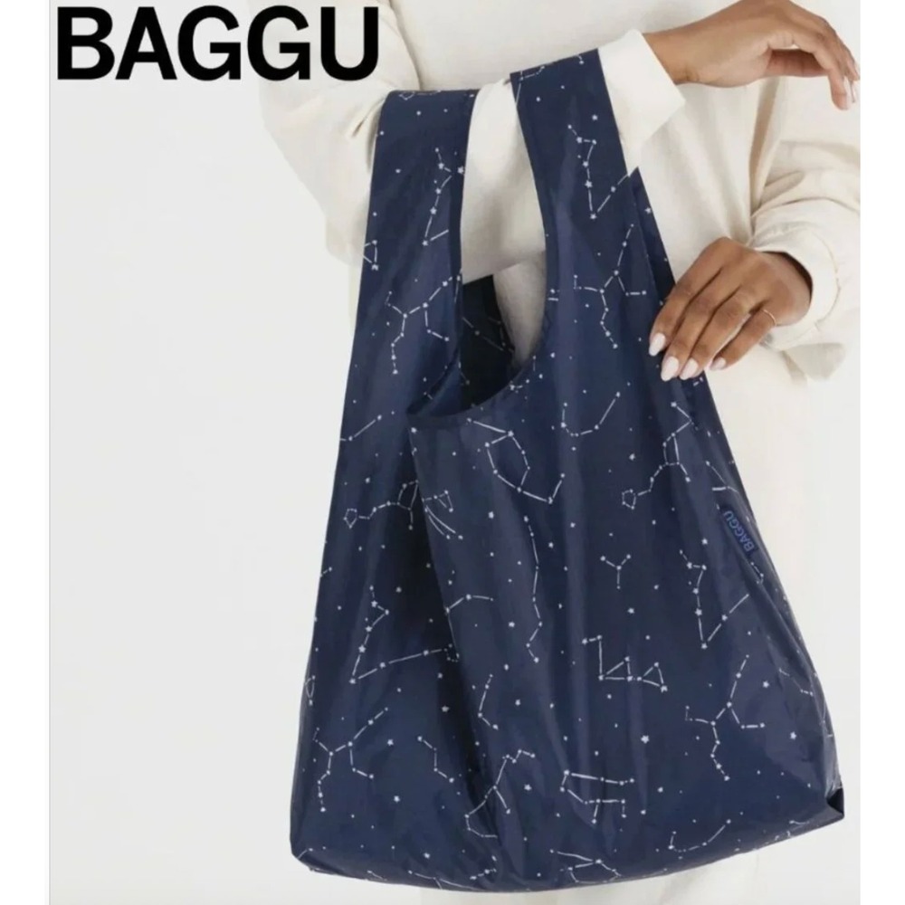 Baggu Standard Reuseable Bag Constellation Midnight NEW Navy Stars Discontinued